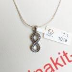 Privezak beskonačno sa cirkonima - 0140 - Slika 2