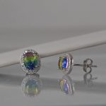 Minđuše krug sa kristalom - 0830