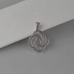 Privezak detelina sa cirkonima - 0125