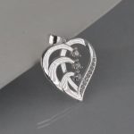 Privezak srce u srcu sa cirkonima - 0134 - Slika 3