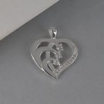 Privezak srce u srcu sa cirkonima - 0134 - Slika 2