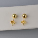 Minđuše kuglica zlatne - 1095 - Slika 3