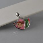 Privezak šarena lutkica - emajl sa cirkonima - 0110