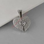 Privezak srce - krila anđela sa pločicom - 0133