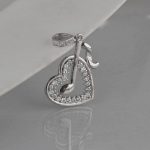 Privezak srce i violinski ključ - 0138 - Slika 2