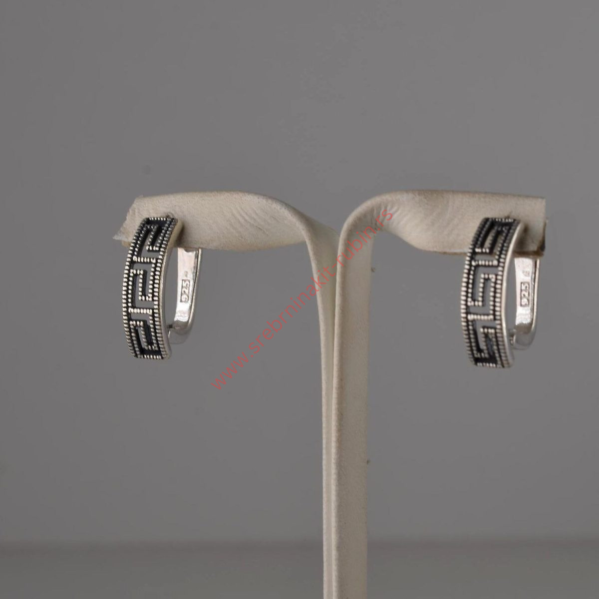 Minđuše grčki rad sa markazitom - 0191 - Slika 3