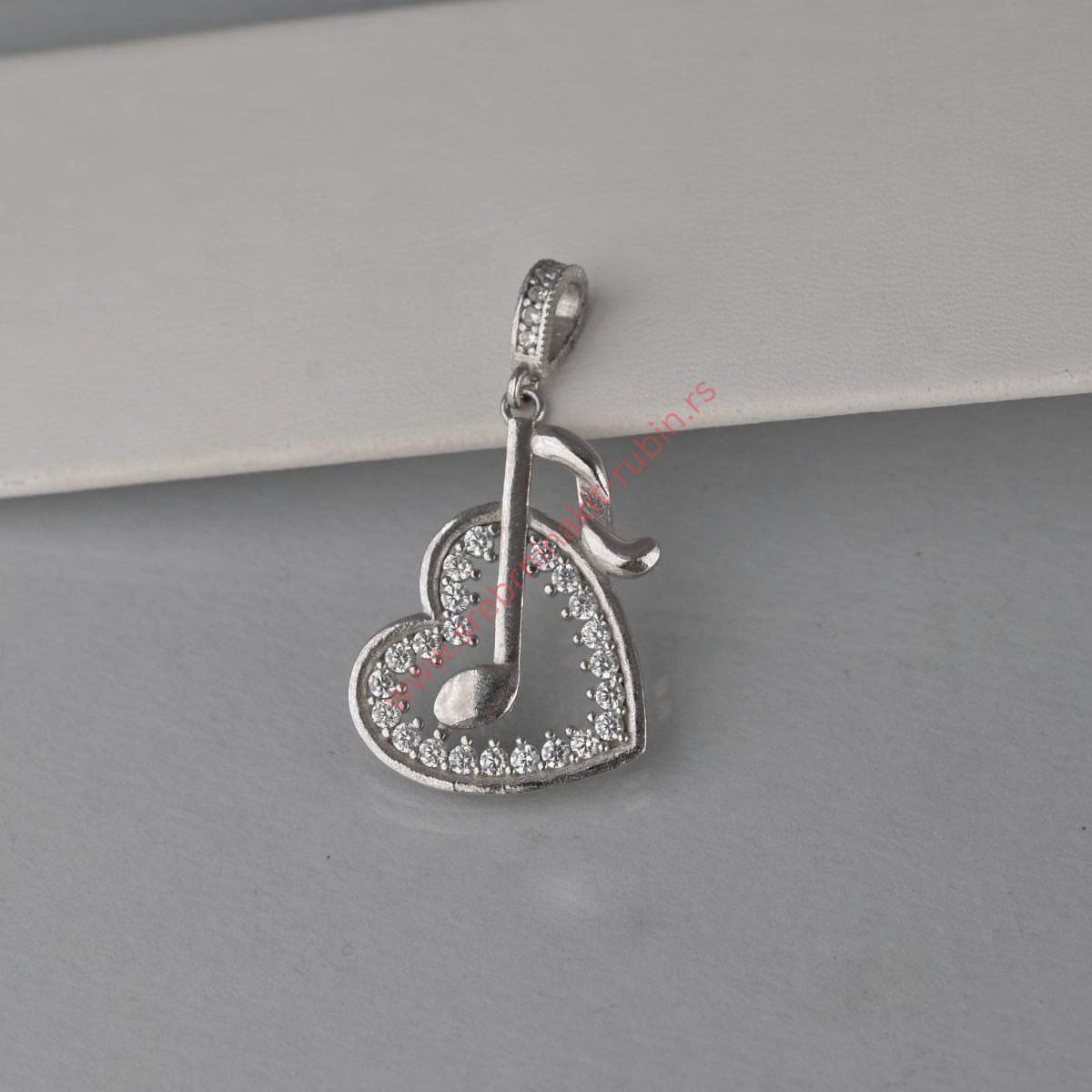 Privezak srce i violinski ključ - 0138 - Slika 3