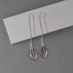 Minđuše viseće list patiniran - 0268 - Slika 3