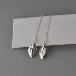 Minđuše viseće list patiniran - 0268 - Slika 2
