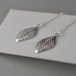 Minđuše viseće list patiniran - 0268 - Slika 4