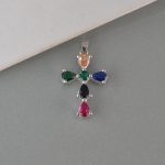 Privezak krst sa cirkonima - 0103