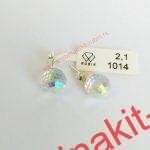Minđuše kuglica kristal - 0223 - Slika 3