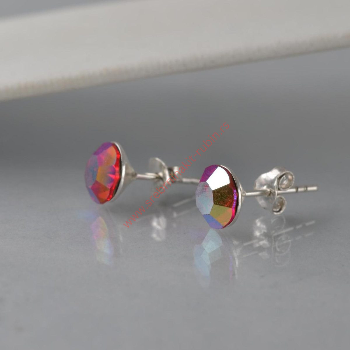 Minđuše krug kristal - 0453 - Slika 4