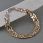 Narukvica pletenica trobojna - 0378