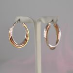 Minđuše alke upletene trobojne - 0296 - Slika 2