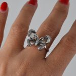 Prsten leptir sa kristalom i cirkonima - 0577 - Slika 2