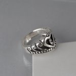 Prsten patiniran srce - 0568 - Slika 3