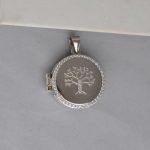 Privezak medaljon drvo zivota sa cirkonima - 0493 - Slika 4