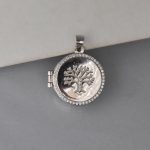 Privezak medaljon drvo zivota sa cirkonima - 0493 - Slika 3