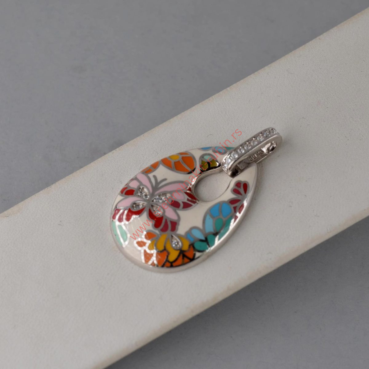 Privezak emajl sa cirkonima - 0500 - Slika 3