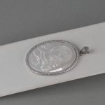Privezak Bogorodica sedef i cirkoni - 0492 - Slika 3