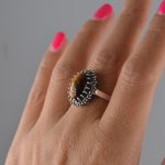 Prsten tigrovo oko sa markazitom - 0151 - Slika 2