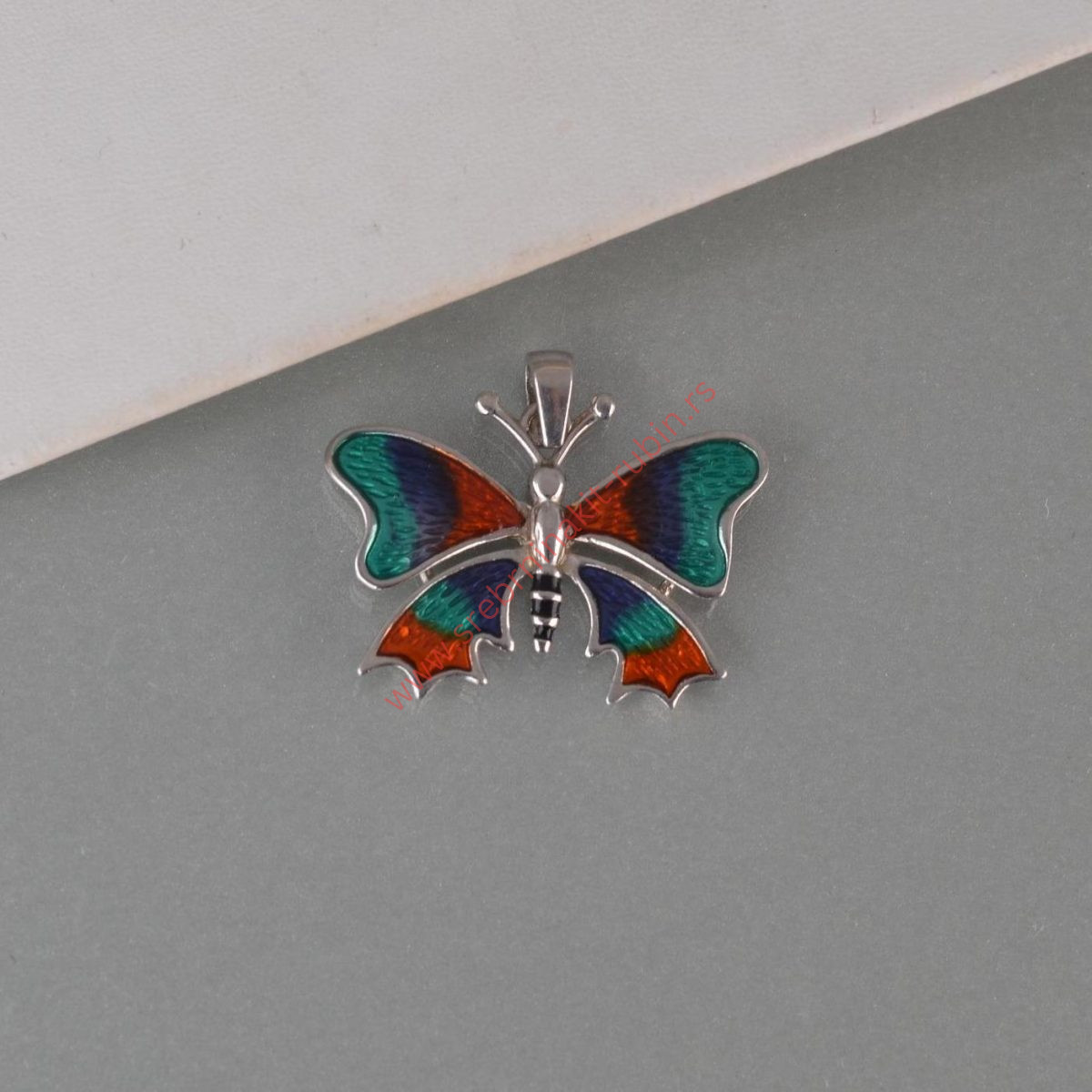 Privezak leptir emajl - 0478 - Slika 3