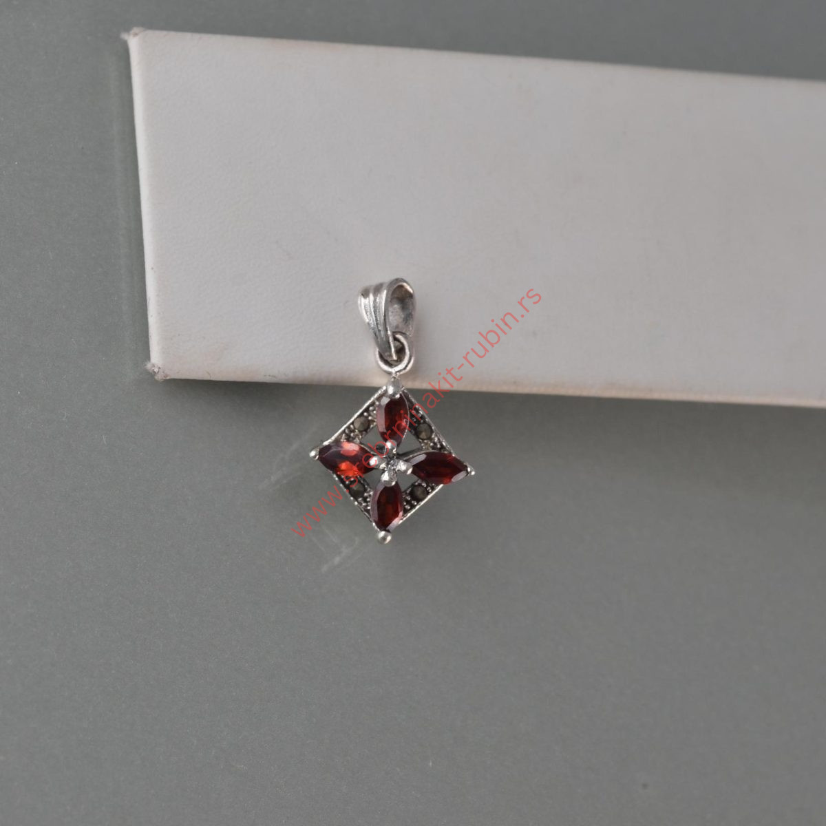 Privezak cvet granat sa markazitom - 0139 - Slika 4