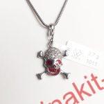 Privezak kosturska glava sa cirkonima i emajlom - 0005 - Slika 2