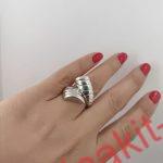 Prsten široki trougao - 0567 - Slika 2