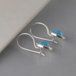 Minđuše tirkiz krug - 0686 - Slika 4