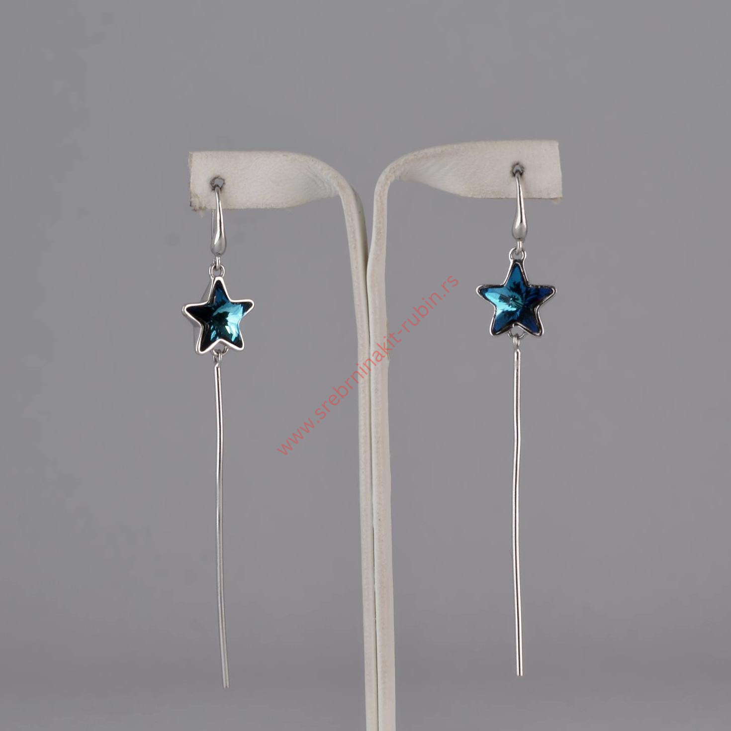 Minđuše zvezda sa kristalom Minđuše zvezda sa kristalom - 0744 - Slika 1