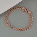 Narukvica pancir slovo A sa cirkonima - 0506