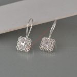 Minđuše kvadrat kristal i cirkoni - 0820