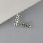 Minđuše uz uvo cvet sa cirkonima - 0811 - Slika 2