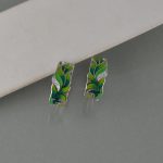 Minđuše emajl sa cirkonima - 0708