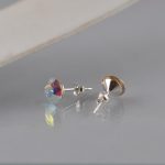 Minđuše krug sa kristalom - 0809 - Slika 4