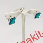 Minđuše kvadrat kristal - 0685 - Slika 3