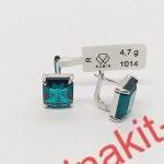 Minđuše kvadrat kristal - 0685 - Slika 2