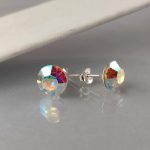 Minđuše krug sa kristalom - 0809 - Slika 3