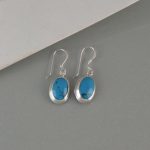 Minđuše tirkiz ovalni - 0086 - Slika 3