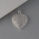 Privezak srce sa cirkonima - 0858