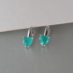 Minđuše srce paraiba tourmaline - 0462 - Slika 4