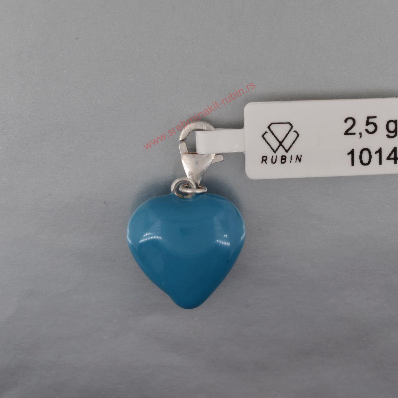 privezak srce sa emajlom Privezak 3d srce sa emajlom - 0983 - Slika 1
