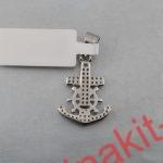 Privezak sidro i krst sa cirkonima - 1022 - Slika 3