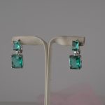 Minđuše pravougaonik kristal - 0709 - Slika 2