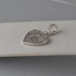 Privezak srce sa cirkonima i ključem - 1020 - Slika 3