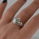Prsten beli opal sa cirkonima - 0929 - Slika 2