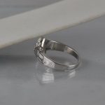 Prsten beli opal sa cirkonima - 0929 - Slika 4