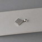 Privezak kvadrat sa cirkonima - 1002 - Slika 2